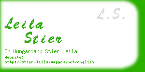 leila stier business card